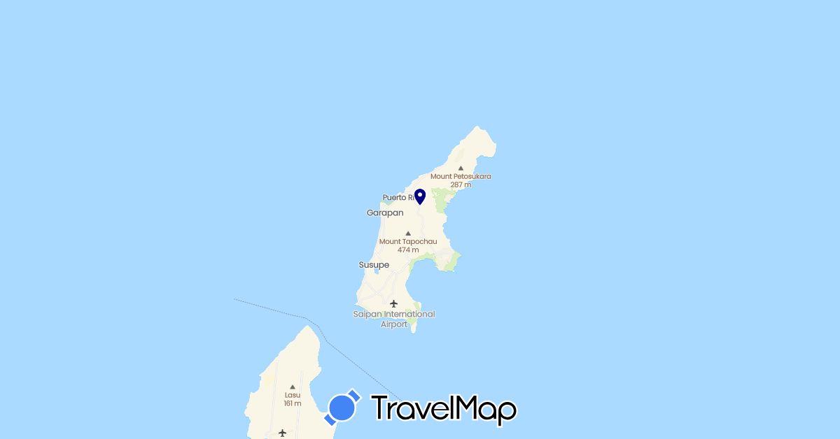 TravelMap itinerary: driving in Northern Mariana Islands (Oceania)